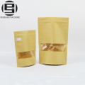 Kraft paper ziplock packaging bags with window